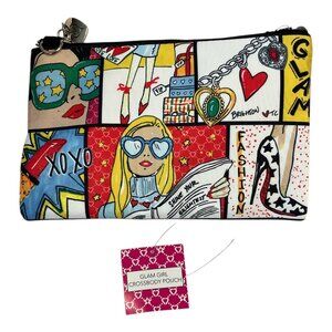 Brighton Glam Girl Crossbody Pouch | Pop Art Purse by Tom Clancy | NWT | 8.5 x 5